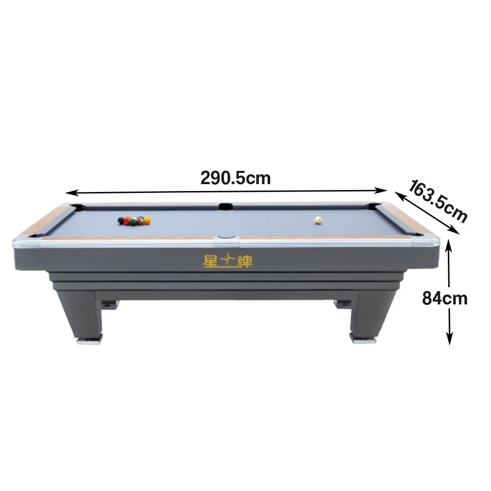 XINGPAI Amber 7/8/9FT Slate Pool Table, Carbon Steel Frame with Oak-Pine Construction, Premium Rubber Cushions, Ivory Finish, Tournament-Grade Professional Design, Free Accessories Package - Grey - Image 8