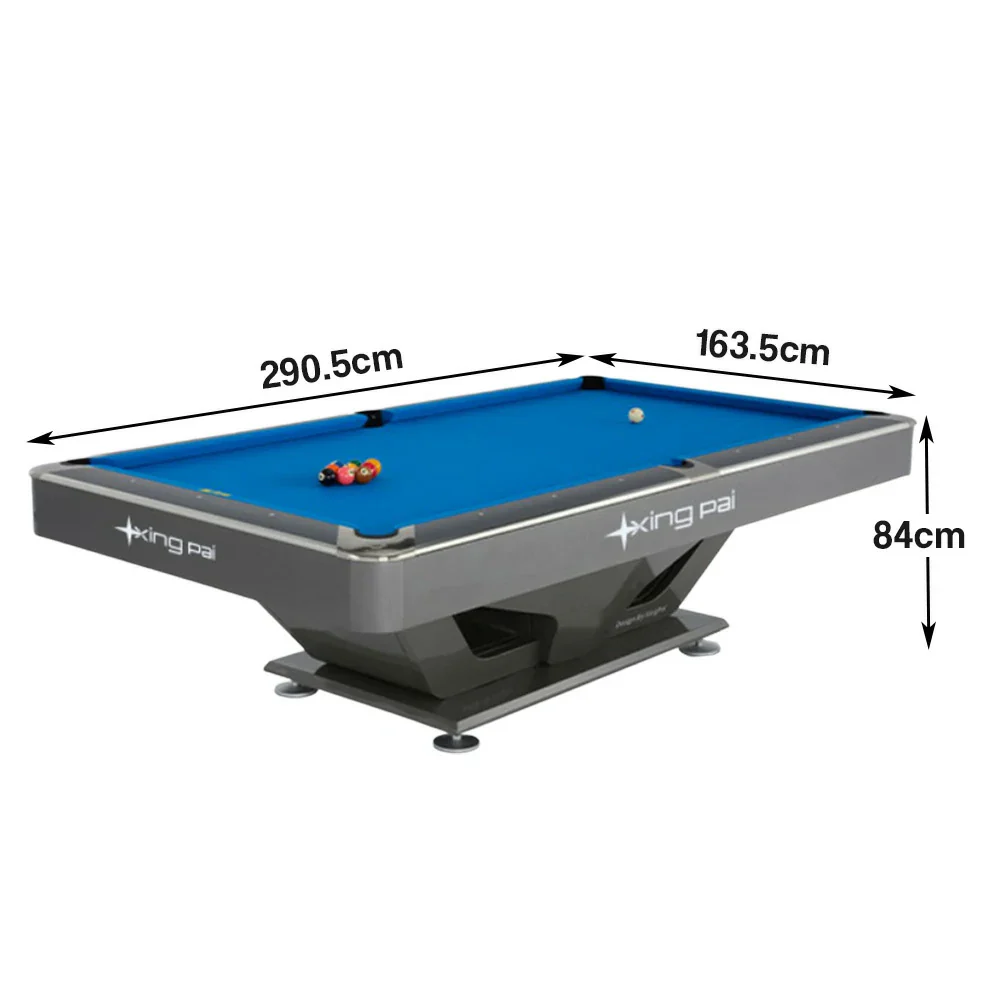 XINGPAI Eagle Eye 7/8/9FT Slate Pool Table, Carbon Steel Frame with Oak-Pine Structure, Ivory Meranti Veneer, K55 Cushions, Tournament-Grade Precision Design, Free Accessories Package - Silvery - Image 10