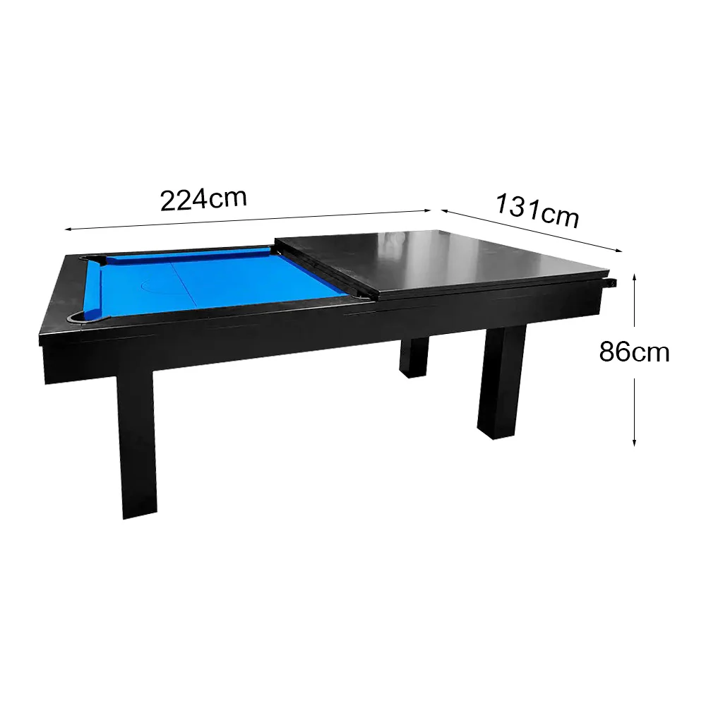 QUESLA 7FT Luxurious Slate Pool /Dining / Billiard Table Free Accessories - Black Frame - Image 23