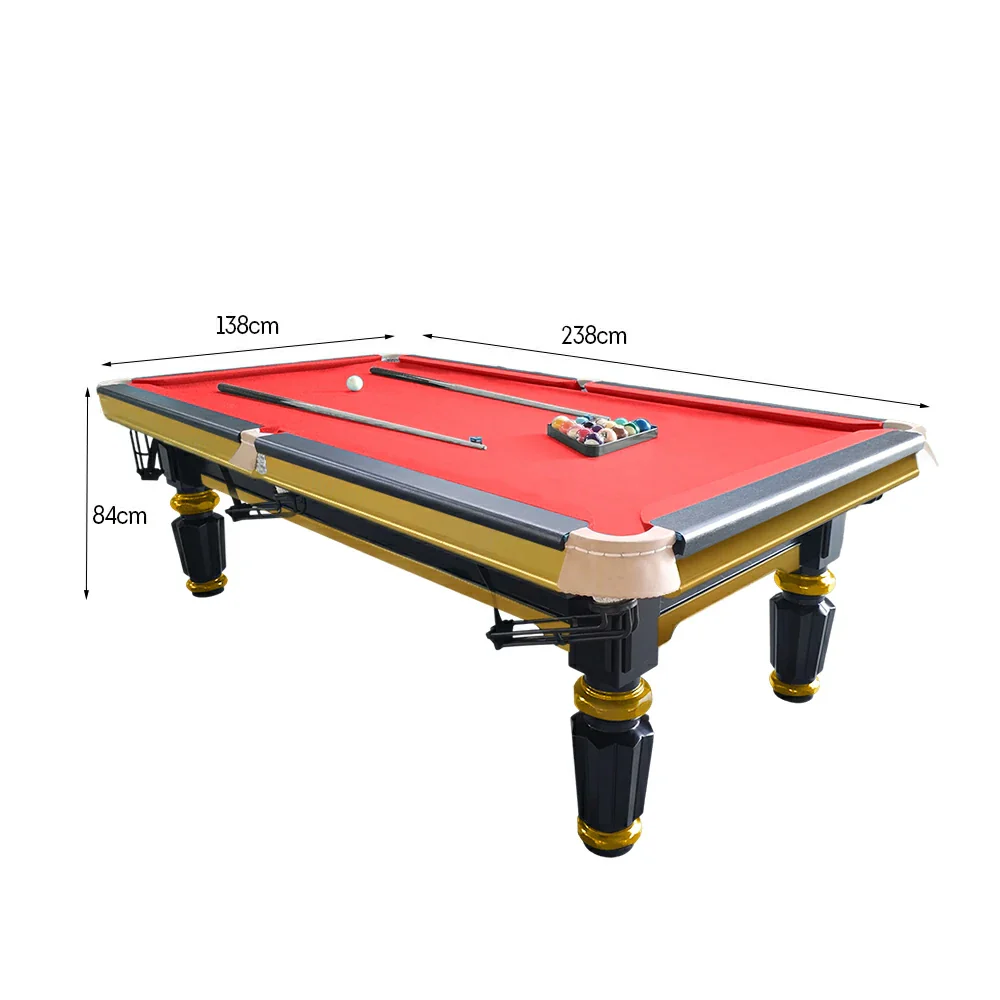 QUESLA 4cm Thickness Slate 7FT Wooden Handrail Luxury Pool Snooker Billiard Table with Elegant Brass Detailing - Image 107