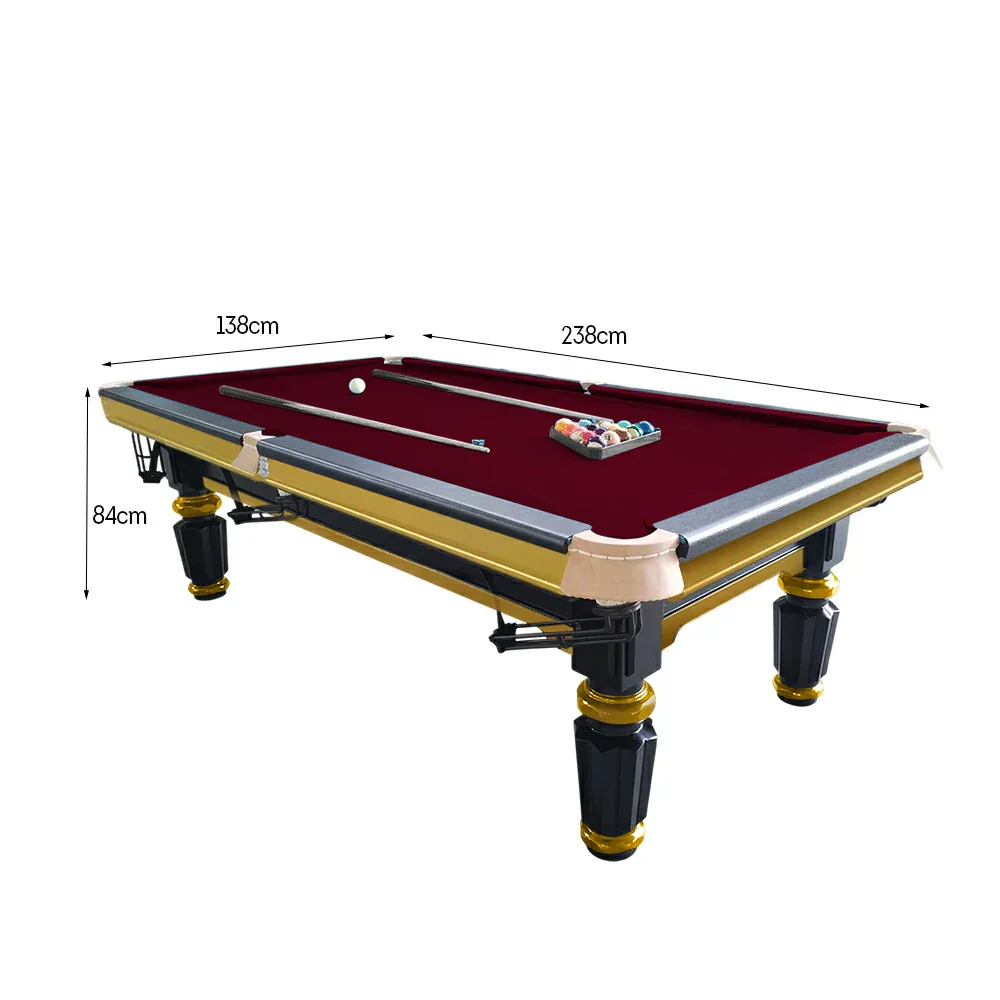 QUESLA 4cm Thickness Slate 7FT Wooden Handrail Luxury Pool Snooker Billiard Table with Elegant Brass Detailing - Image 29