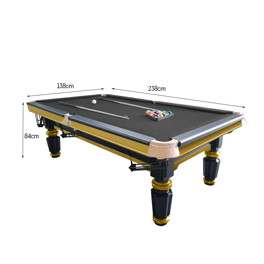 QUESLA 4cm Thickness Slate 7FT Wooden Handrail Luxury Pool Snooker Billiard Table with Elegant Brass Detailing - Image 30