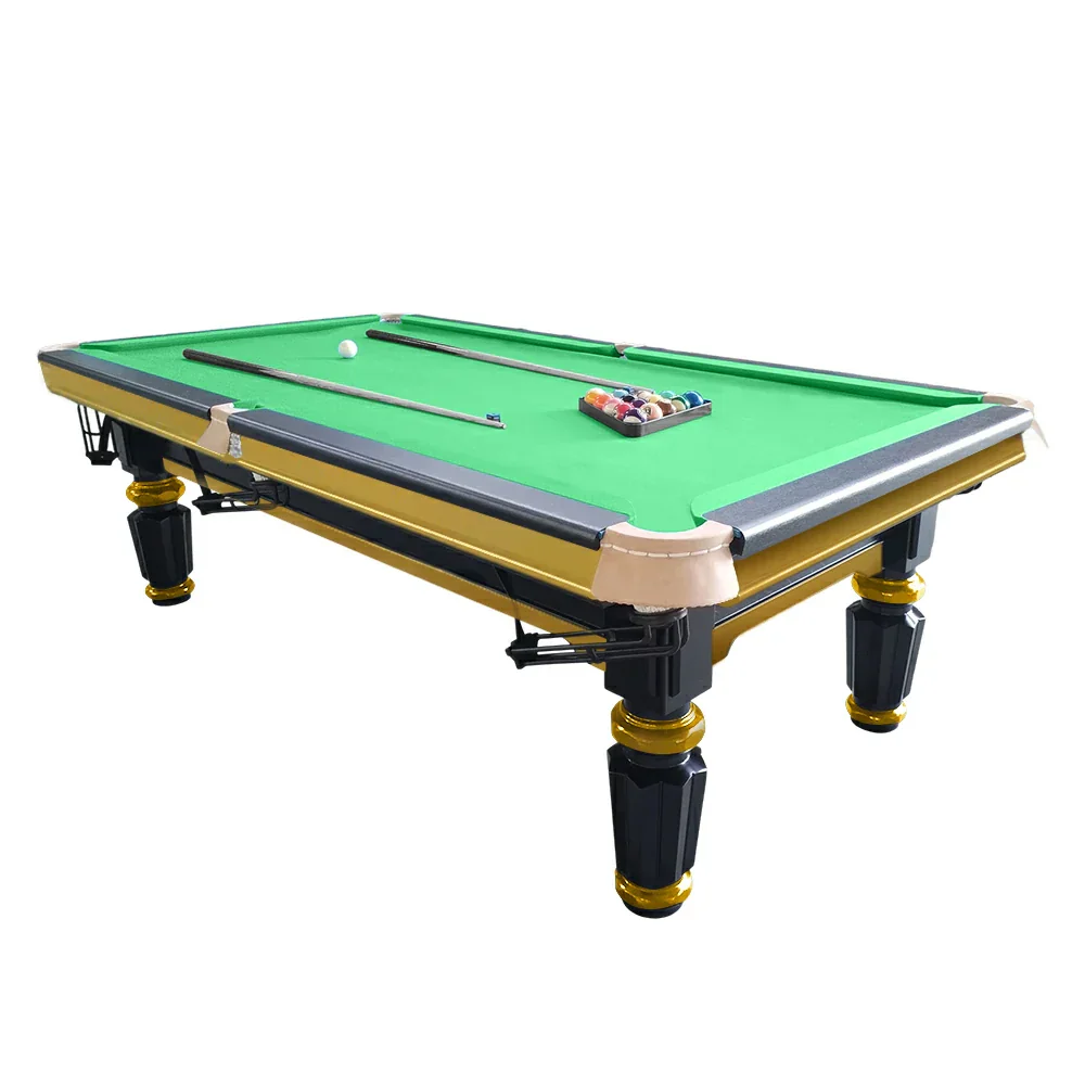 QUESLA 4cm Thickness Slate 7FT Wooden Handrail Luxury Pool Snooker Billiard Table with Elegant Brass Detailing - Image 37