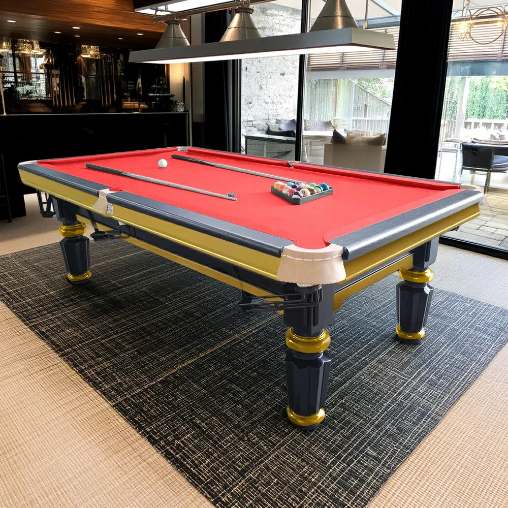 QUESLA 4cm Thickness Slate 7FT Wooden Handrail Luxury Pool Snooker Billiard Table with Elegant Brass Detailing - Image 42
