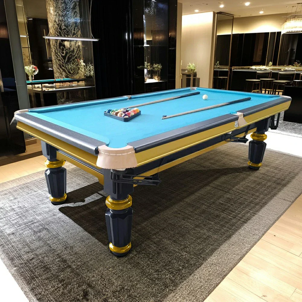 QUESLA 4cm Thickness Slate 7FT Wooden Handrail Luxury Pool Snooker Billiard Table with Elegant Brass Detailing - Image 46
