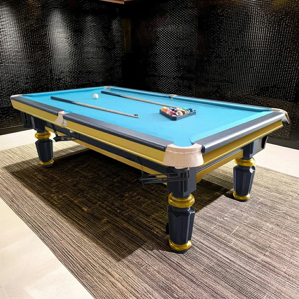 QUESLA 4cm Thickness Slate 7FT Wooden Handrail Luxury Pool Snooker Billiard Table with Elegant Brass Detailing - Image 48