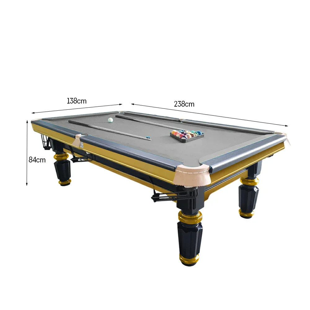 QUESLA 4cm Thickness Slate 7FT Wooden Handrail Luxury Pool Snooker Billiard Table with Elegant Brass Detailing - Image 69