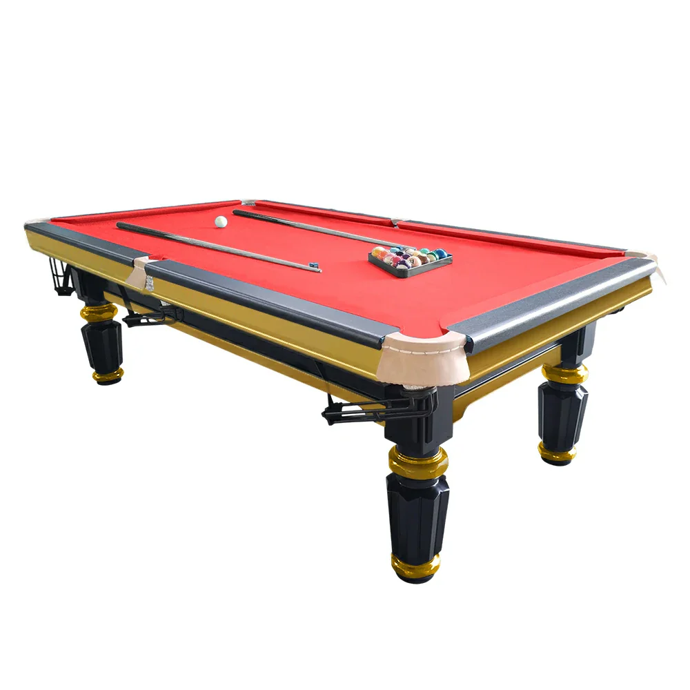 QUESLA 4.5cm Thickness Slate 8FT Steel Handrail Luxury Pool Snooker Billiard Table with Elegant Brass Detailing - Image 45