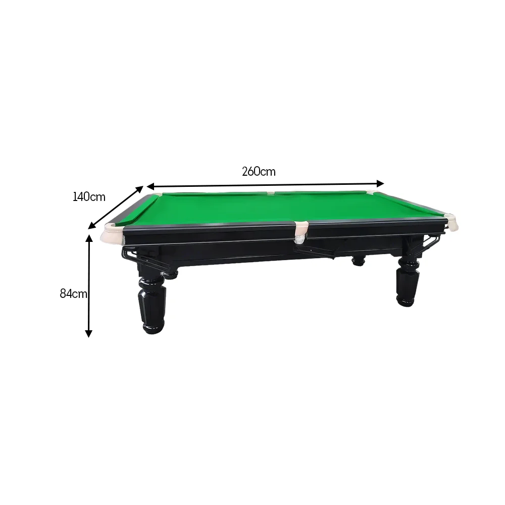 QUESLA 4.5cm Thickness Slate 8FT Steel Handrail Luxurious Pool Table - Image 11