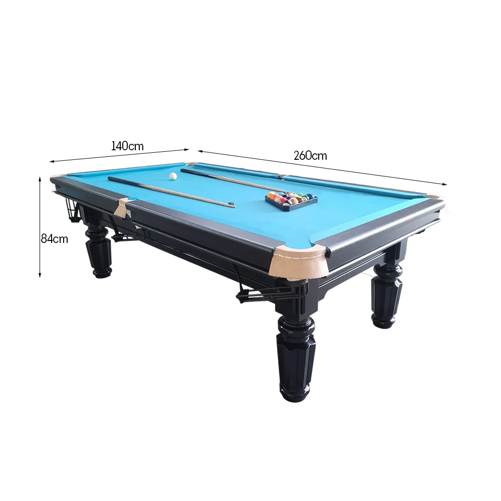 QUESLA 4.5cm Thickness Slate 8FT Steel Handrail Luxurious Pool Table - Image 14