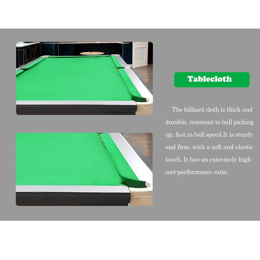 QUESLA 4.5cm Thickness Slate 8FT Steel Handrail Luxurious Pool Table - Image 9