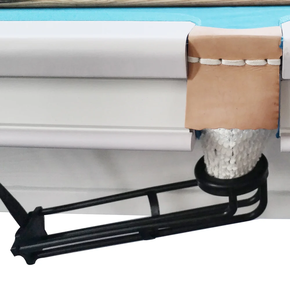 QUESLA 4.5cm Thickness Slate 8FT Steel Handrail Luxurious Pool Table - White&Blue - Image 12