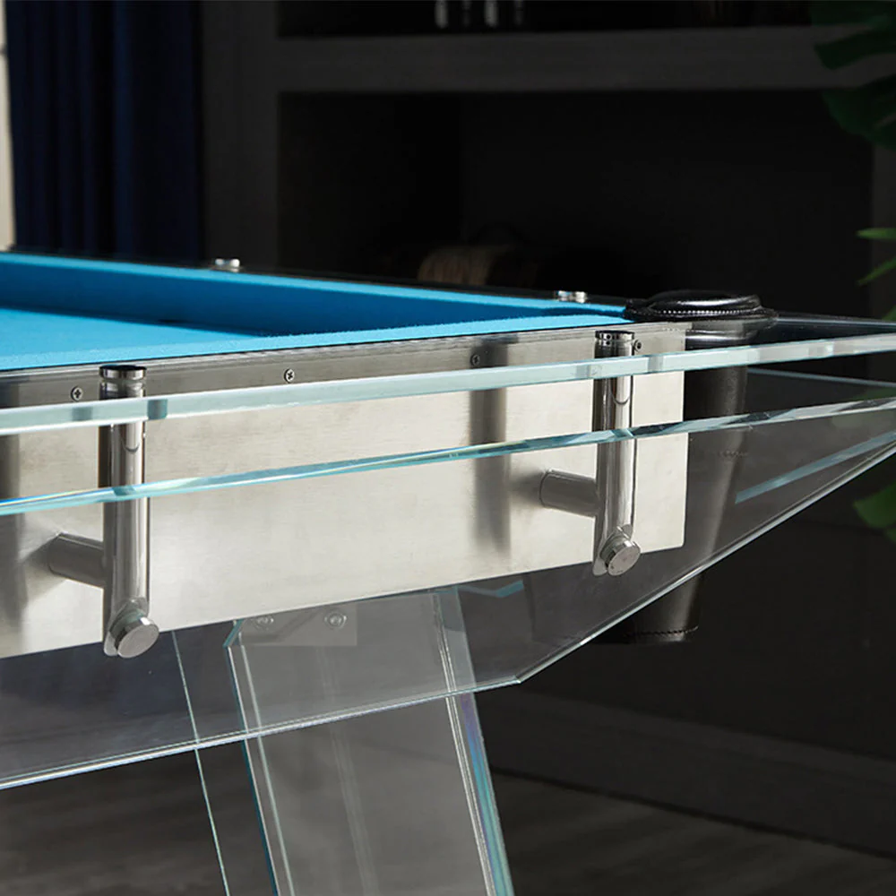 QUESLA L041 7/8/9FT Marble Top Billiard Table Transparent Tempered Glass Frame - Image 4