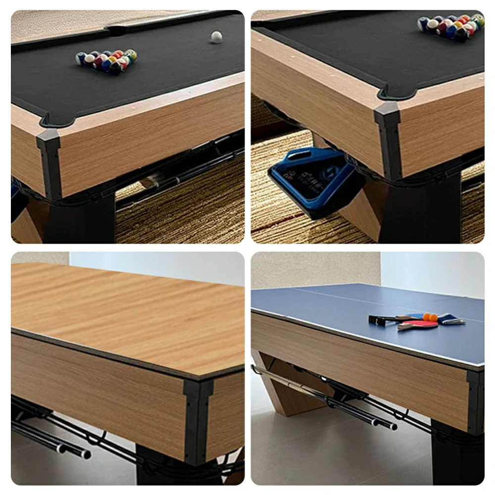 CUETIQ 8FT Black Marble Pool Table - Automatic Ball Return, 3-in-1 Multi-Function Design - Image 15