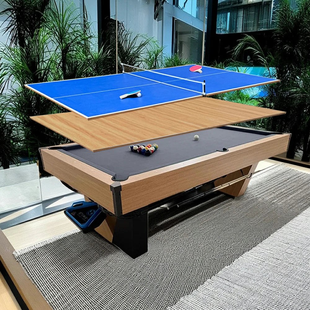 CUETIQ 8FT Black Marble Pool Table - Automatic Ball Return, 3-in-1 Multi-Function Design - Image 19
