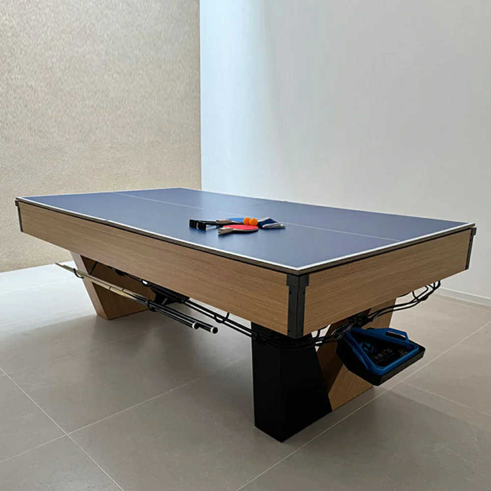 CUETIQ 8FT Black Marble Pool Table - Automatic Ball Return, 3-in-1 Multi-Function Design - Image 5