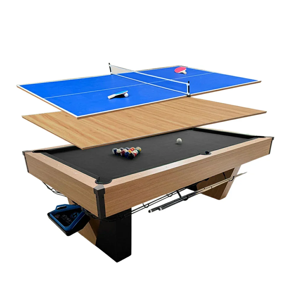 CUETIQ 8FT Black Marble Pool Table - Automatic Ball Return, 3-in-1 Multi-Function Design - Image 13