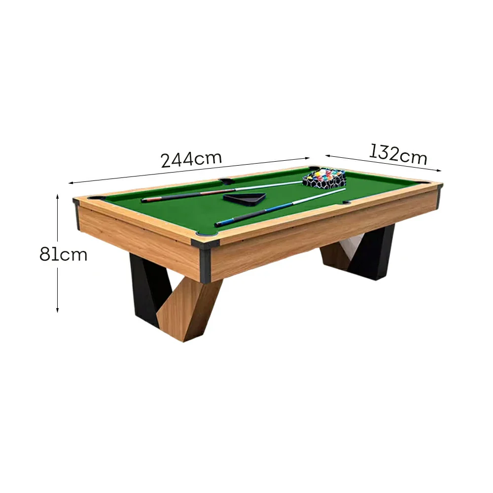 CUETIQ 3-IN-1 8FT MDF Billiard Table/Table Tennis Table/Dining Table W/ Accessories V-Frame Design - Image 4