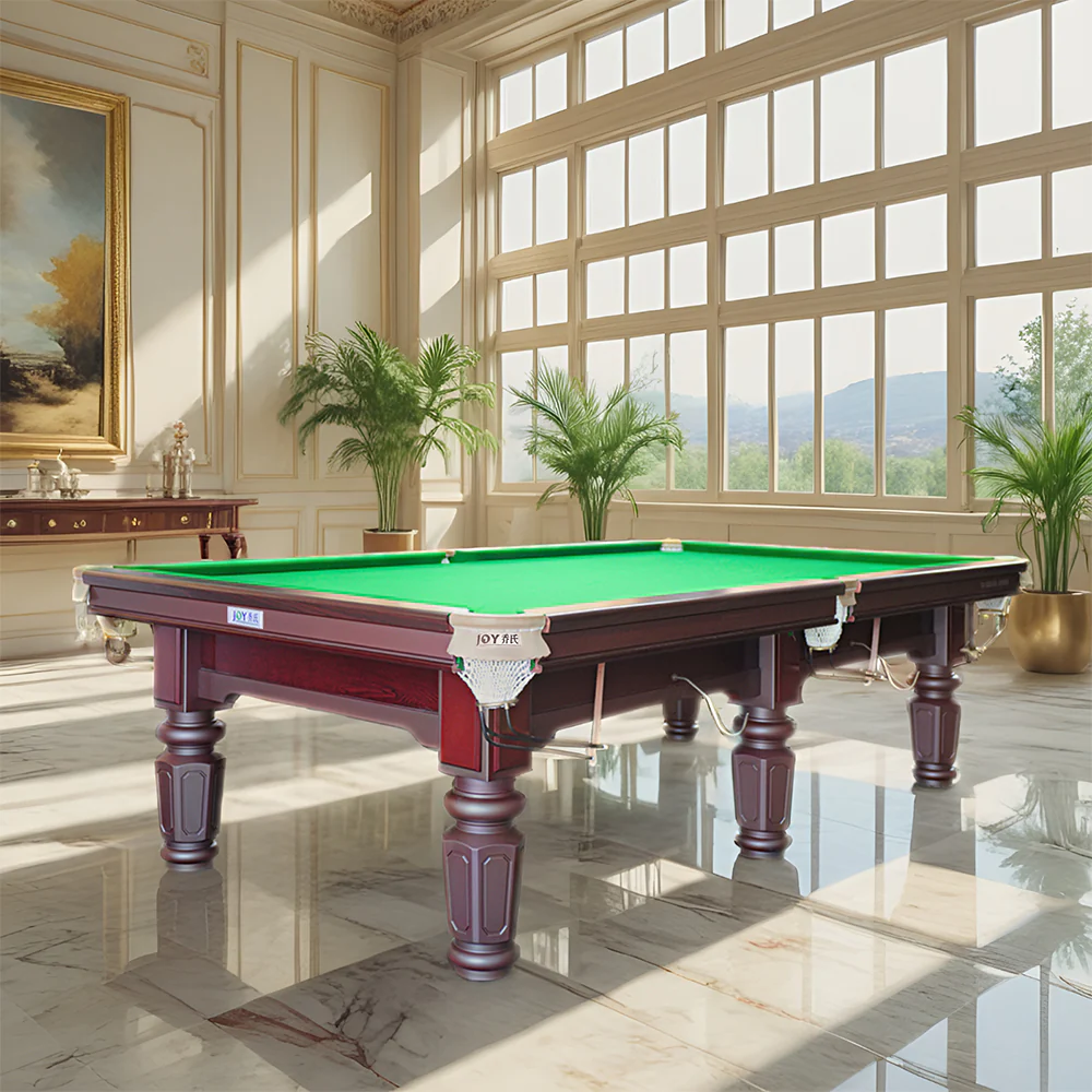 JOY Q3+ 9FT Chinese Luxury Slate Table Pool Table Maroon/Brown Frame - Image 4