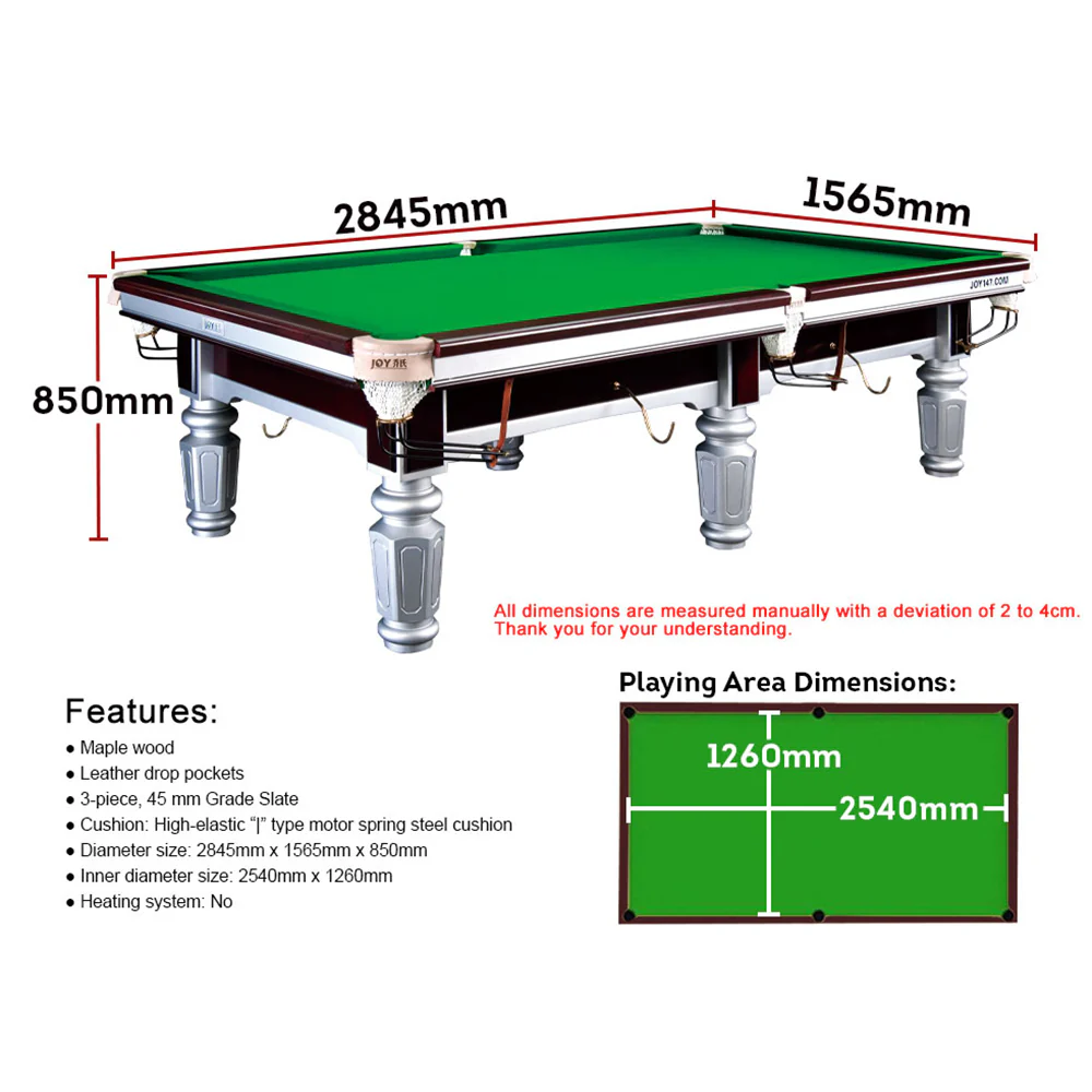 JOY Q7 9FT Chinese Luxury Slate Table Pool Table Sliver Frame - Image 9