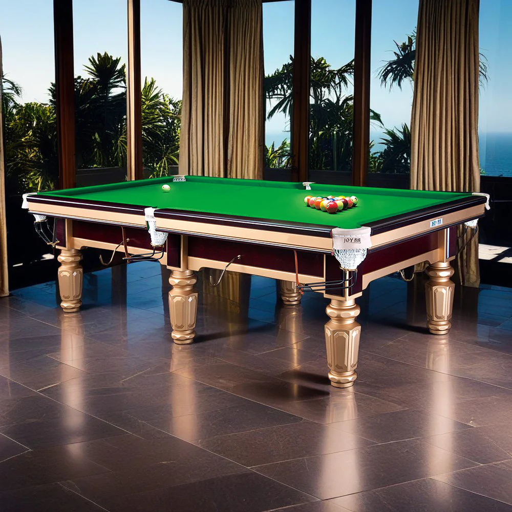 JOY Q8 9FT Chinese Luxury Slate Table Pool Table Gold Frame - Image 4