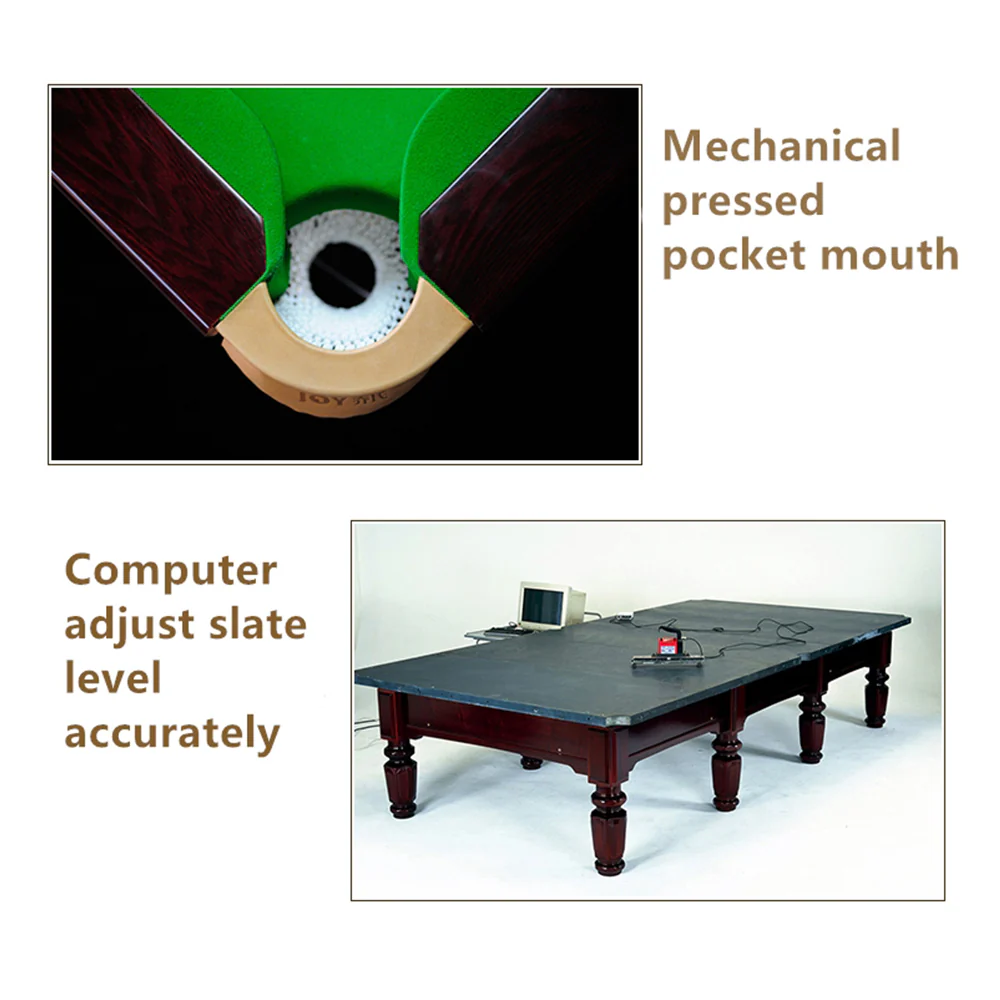 JOY Q8 9FT Chinese Luxury Slate Table Pool Table Gold Frame - Image 8