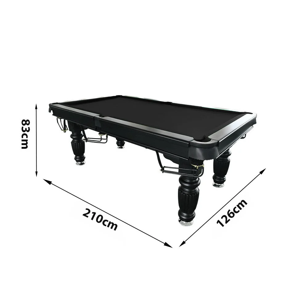 QUESLA 7FT Pool Table 2025 Model - Classic Slate Design Upgraded with Reinforced Legs & Pro Ball Nets - Professional Billiard Table, Solid Timber Black Frame - Image 34