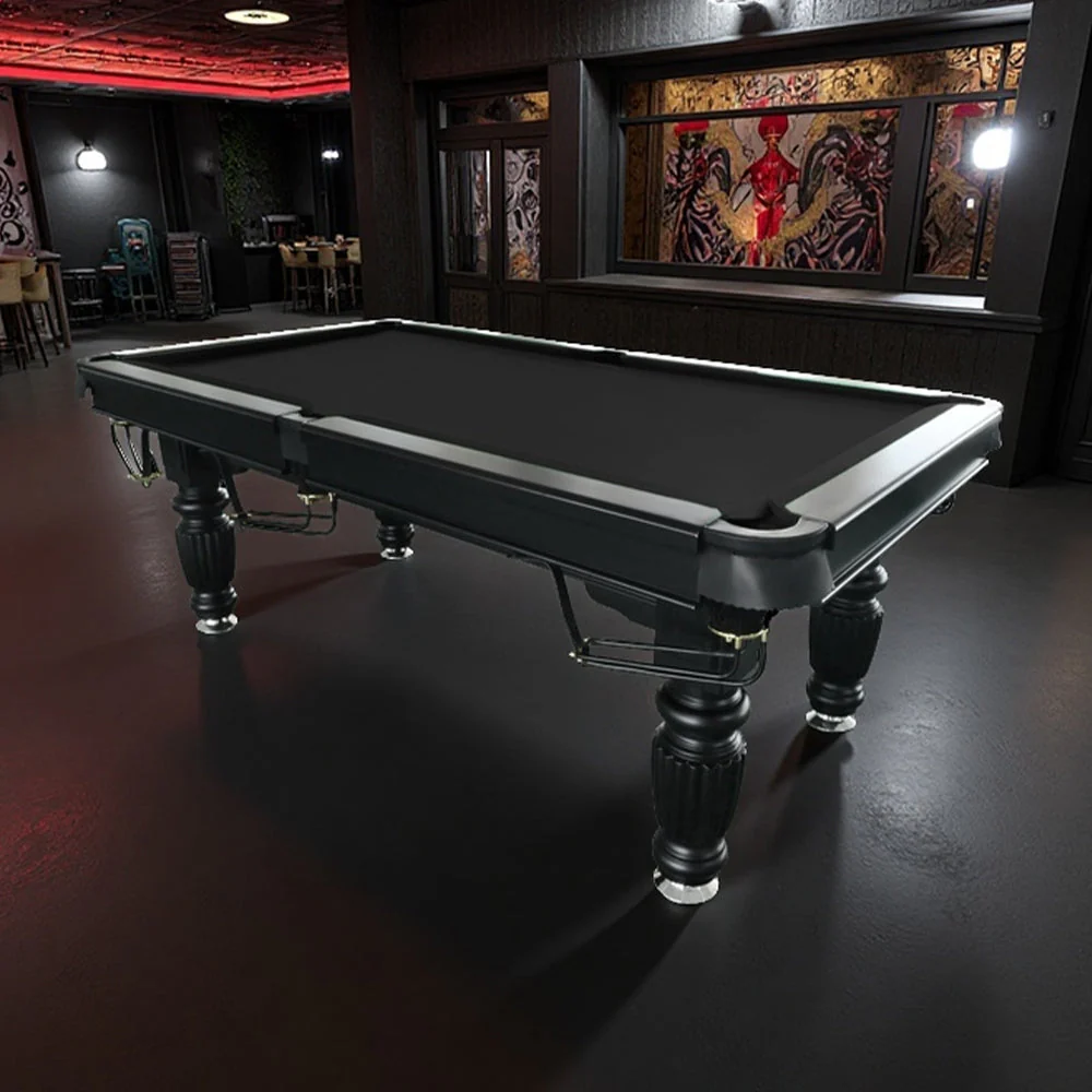 QUESLA 7FT Pool Table 2025 Model - Classic Slate Design Upgraded with Reinforced Legs & Pro Ball Nets - Professional Billiard Table, Solid Timber Black Frame - Image 4
