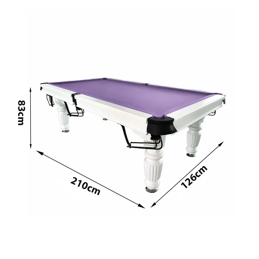 QUESLA 7FT Pool Table 2025 Model - Classic Slate Design Upgraded with Reinforced Legs & Pro Ball Nets - Professional Billiard Table, Solid Timber White Frame - Image 37