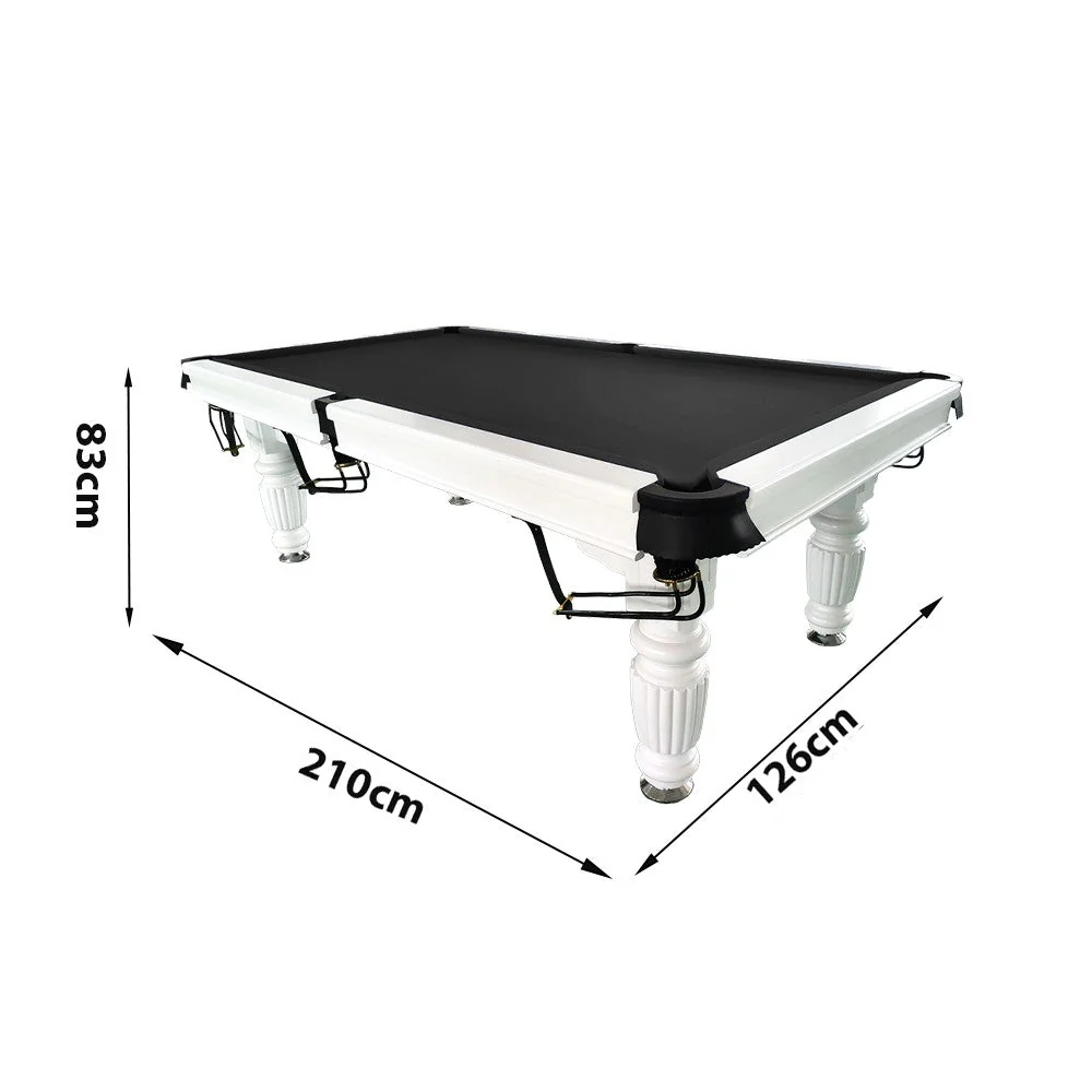 QUESLA 7FT Pool Table 2025 Model - Classic Slate Design Upgraded with Reinforced Legs & Pro Ball Nets - Professional Billiard Table, Solid Timber White Frame - Image 34