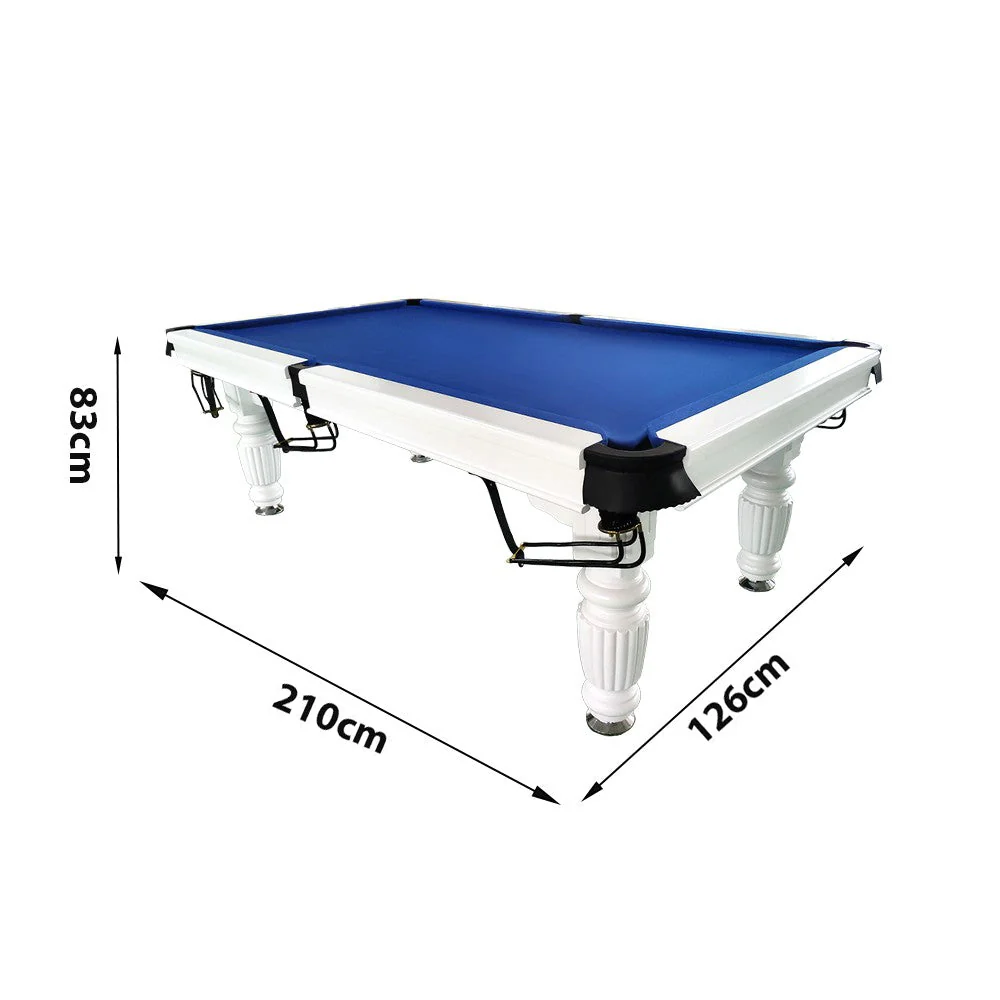 QUESLA 7FT Pool Table 2025 Model - Classic Slate Design Upgraded with Reinforced Legs & Pro Ball Nets - Professional Billiard Table, Solid Timber White Frame - Image 36