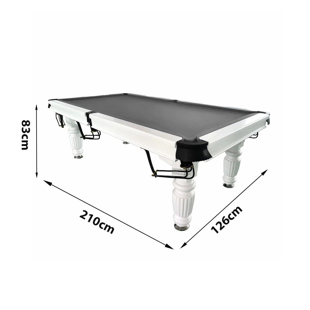 QUESLA 7FT Pool Table 2025 Model - Classic Slate Design Upgraded with Reinforced Legs & Pro Ball Nets - Professional Billiard Table, Solid Timber White Frame - Image 39