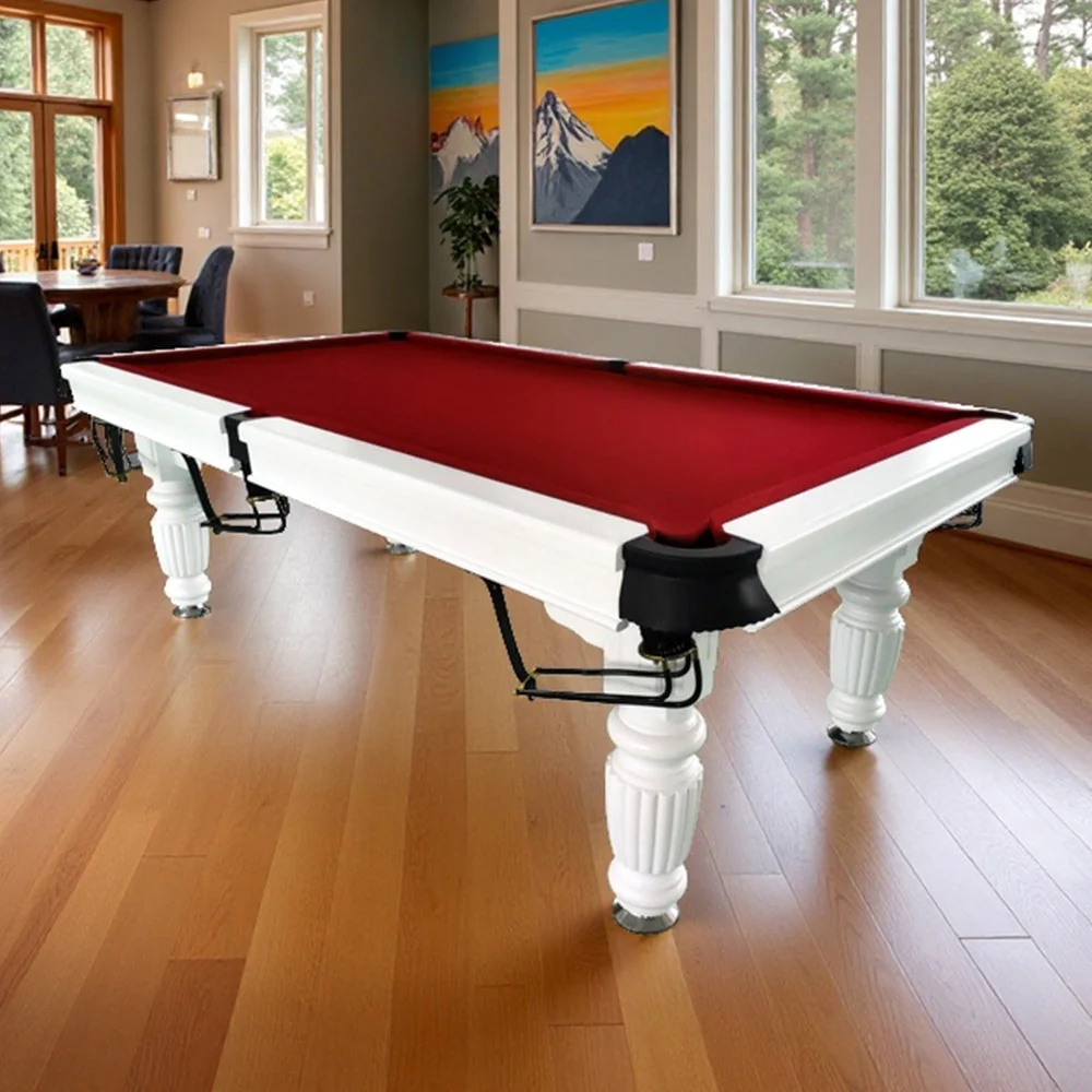 QUESLA 7FT Pool Table 2025 Model - Classic Slate Design Upgraded with Reinforced Legs & Pro Ball Nets - Professional Billiard Table, Solid Timber White Frame - Image 4
