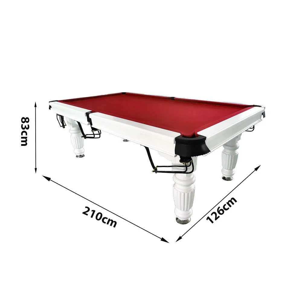 QUESLA 7FT Pool Table 2025 Model - Classic Slate Design Upgraded with Reinforced Legs & Pro Ball Nets - Professional Billiard Table, Solid Timber White Frame - Image 35