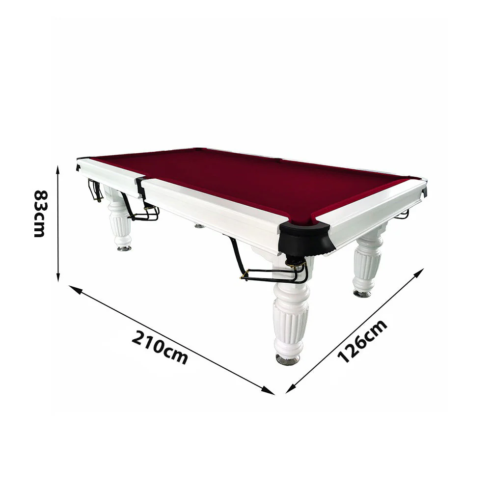 QUESLA 7FT Pool Table 2025 Model - Classic Slate Design Upgraded with Reinforced Legs & Pro Ball Nets - Professional Billiard Table, Solid Timber White Frame - Image 38