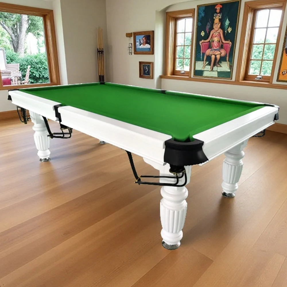 QUESLA 7FT Pool Table 2025 Model - Classic Slate Design Upgraded with Reinforced Legs & Pro Ball Nets - Professional Billiard Table, Solid Timber White Frame - Image 8