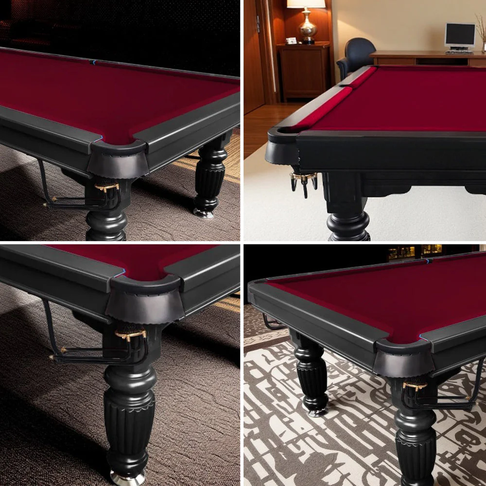 QUESLA 8FT Pool Table 2025 Model - Classic Slate Design Upgraded with Reinforced Legs & Pro Ball Nets - Professional Billiard Table, Solid Timber Black Frame - Image 31
