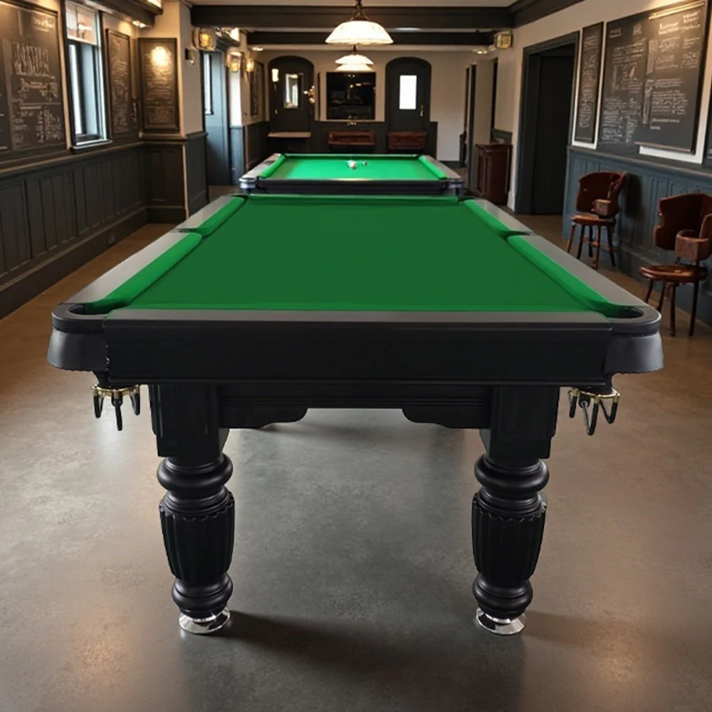 QUESLA 8FT Pool Table 2025 Model - Classic Slate Design Upgraded with Reinforced Legs & Pro Ball Nets - Professional Billiard Table, Solid Timber Black Frame - Image 6