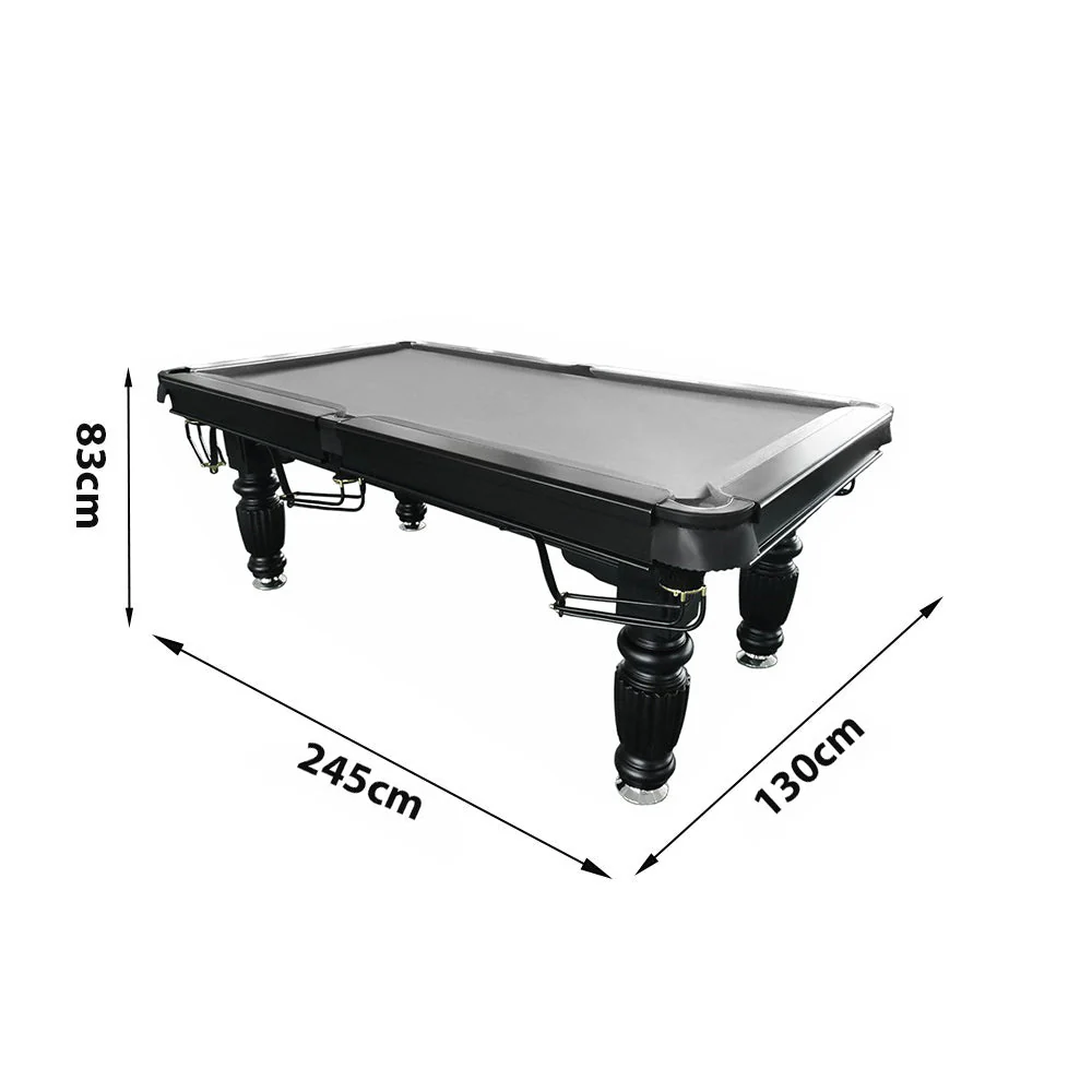 QUESLA 8FT Pool Table 2025 Model - Classic Slate Design Upgraded with Reinforced Legs & Pro Ball Nets - Professional Billiard Table, Solid Timber Black Frame - Image 73