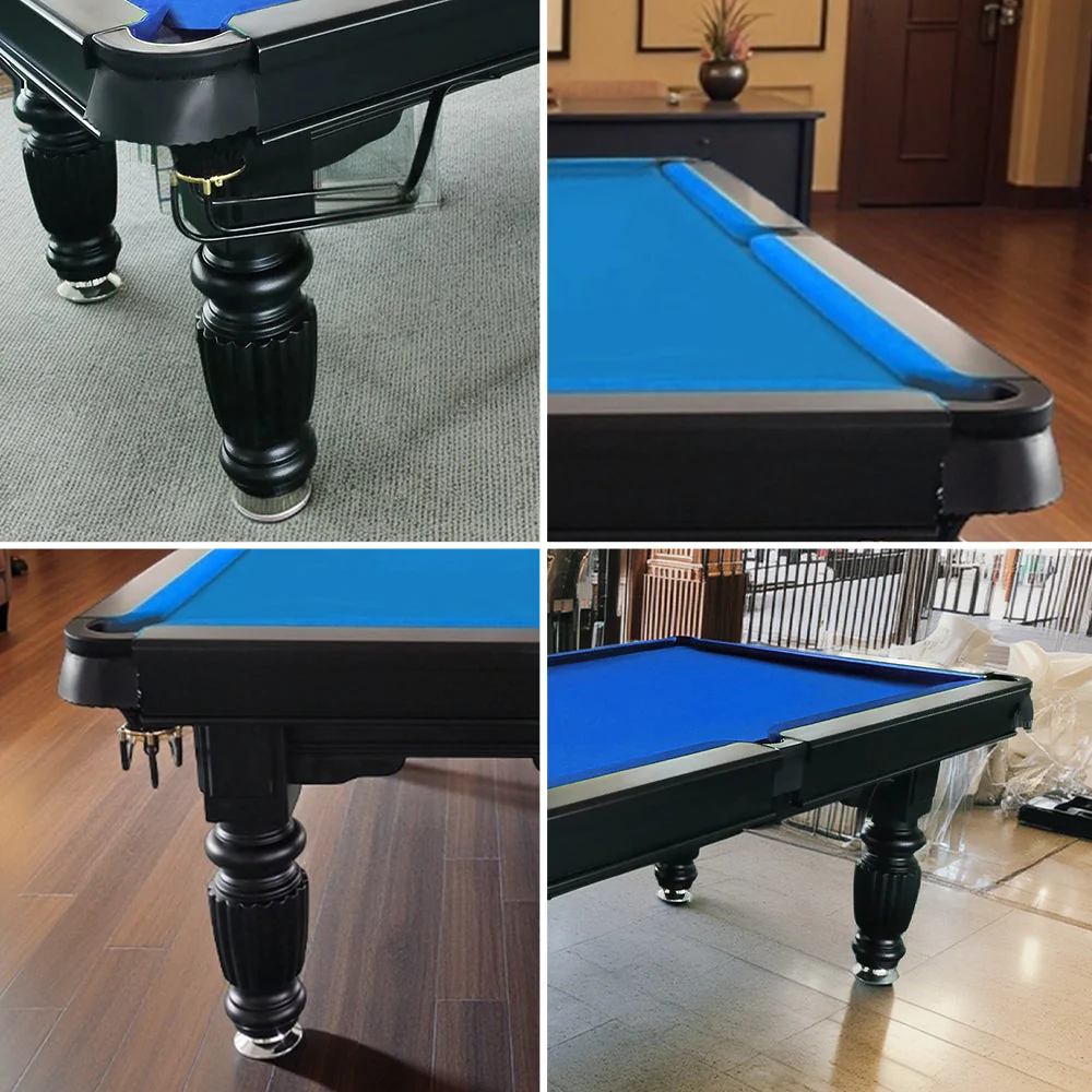 QUESLA 8FT Pool Table 2025 Model - Classic Slate Design Upgraded with Reinforced Legs & Pro Ball Nets - Professional Billiard Table, Solid Timber Black Frame - Image 16