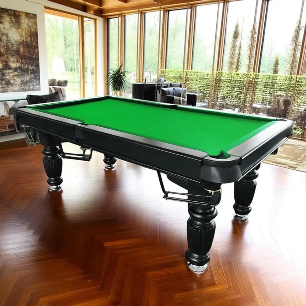 QUESLA 8FT Pool Table 2025 Model - Classic Slate Design Upgraded with Reinforced Legs & Pro Ball Nets - Professional Billiard Table, Solid Timber Black Frame - Image 20