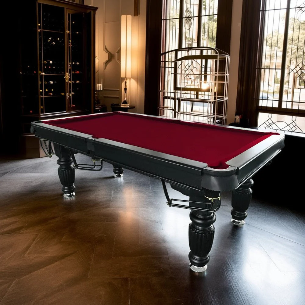 QUESLA 8FT Pool Table 2025 Model - Classic Slate Design Upgraded with Reinforced Legs & Pro Ball Nets - Professional Billiard Table, Solid Timber Black Frame - Image 30