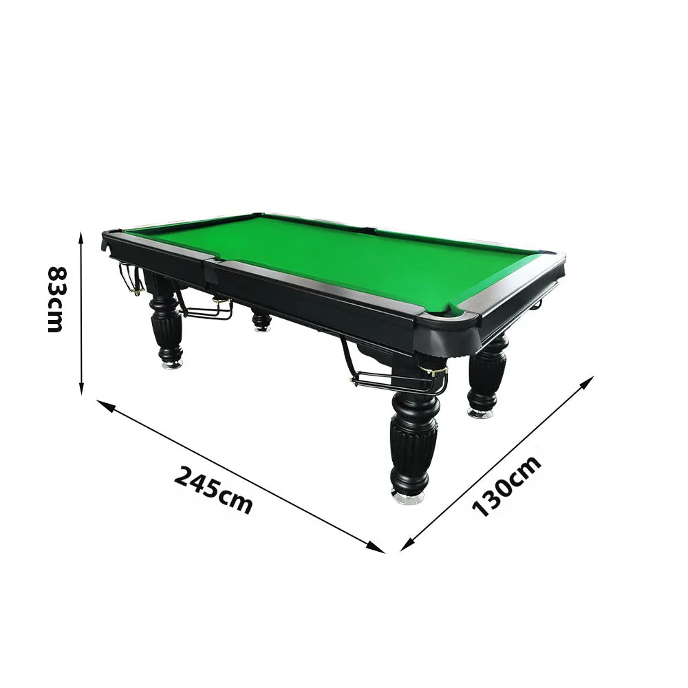 QUESLA 8FT Pool Table 2025 Model - Classic Slate Design Upgraded with Reinforced Legs & Pro Ball Nets - Professional Billiard Table, Solid Timber Black Frame - Image 34
