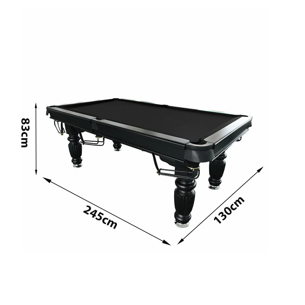 QUESLA 8FT Pool Table 2025 Model - Classic Slate Design Upgraded with Reinforced Legs & Pro Ball Nets - Professional Billiard Table, Solid Timber Black Frame - Image 38