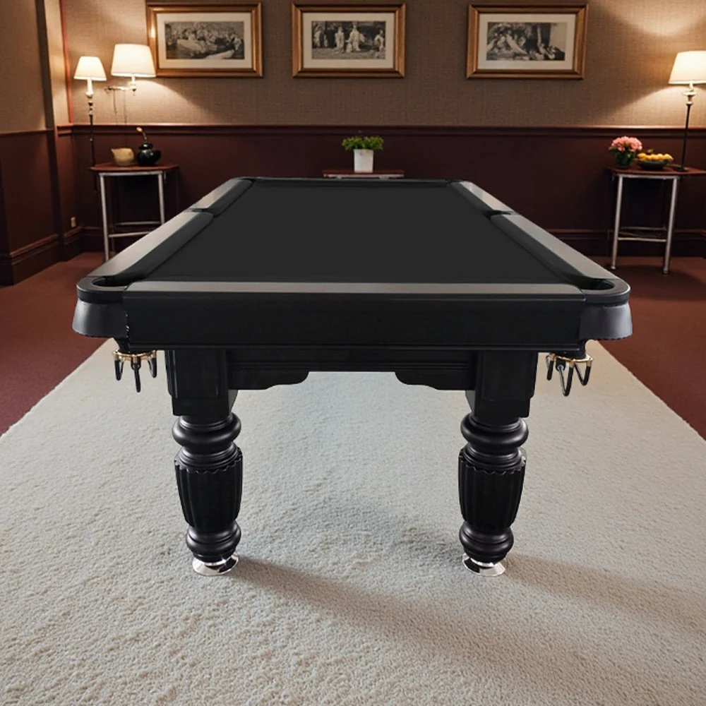 QUESLA 8FT Pool Table 2025 Model - Classic Slate Design Upgraded with Reinforced Legs & Pro Ball Nets - Professional Billiard Table, Solid Timber Black Frame - Image 6