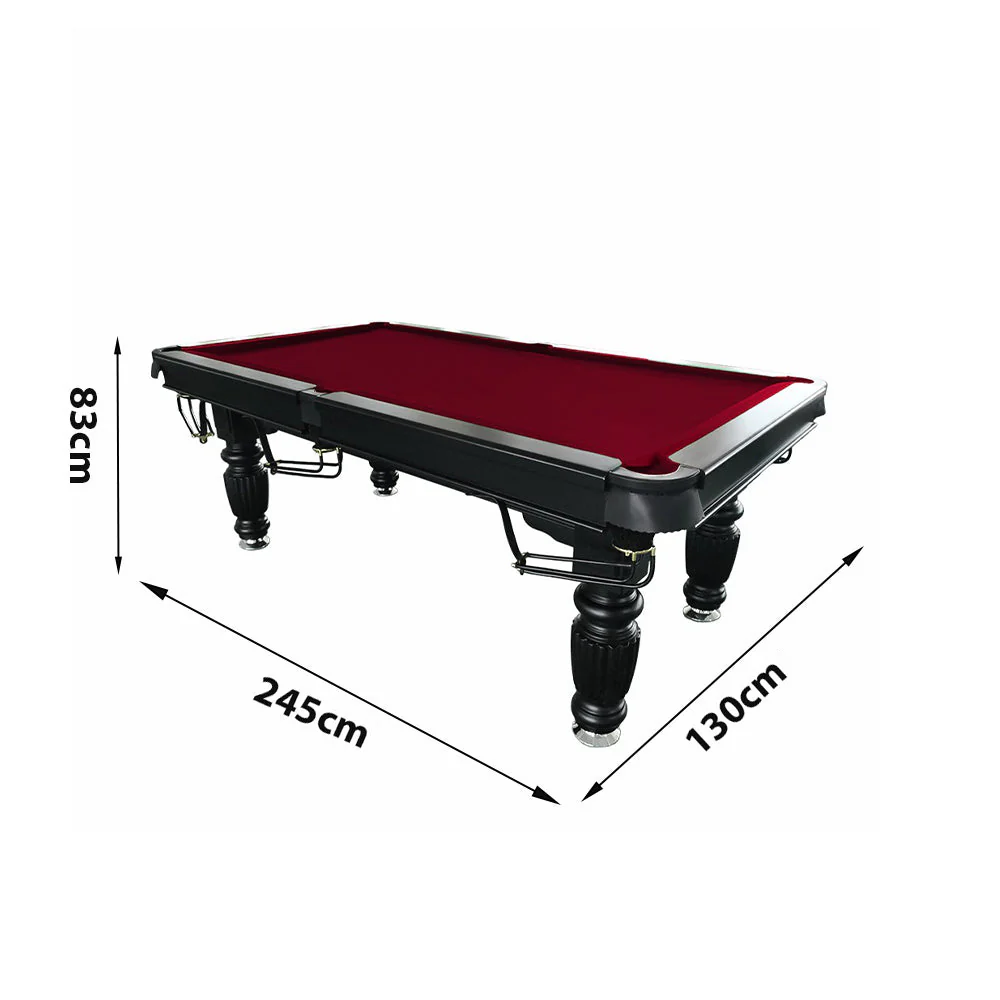 QUESLA 8FT Pool Table 2025 Model - Classic Slate Design Upgraded with Reinforced Legs & Pro Ball Nets - Professional Billiard Table, Solid Timber Black Frame - Image 32