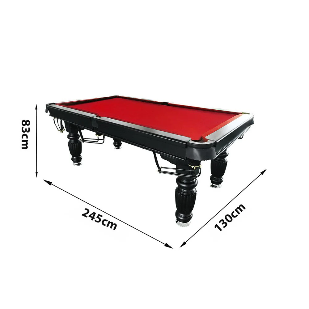 QUESLA 8FT Pool Table 2025 Model - Classic Slate Design Upgraded with Reinforced Legs & Pro Ball Nets - Professional Billiard Table, Solid Timber Black Frame - Image 36