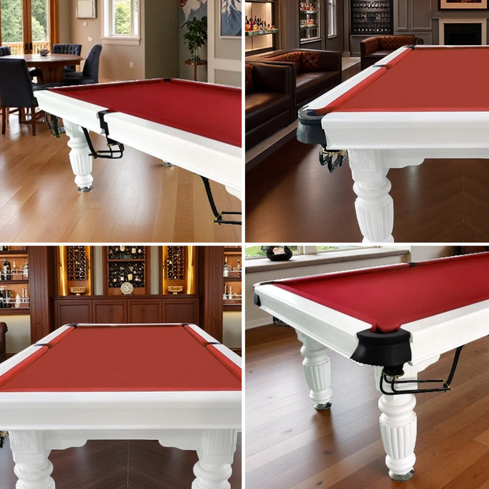QUESLA 8FT Pool Table 2025 Model - Classic Slate Design Upgraded with Reinforced Legs & Pro Ball Nets - Professional Billiard Table, Solid Timber White Frame - Image 27