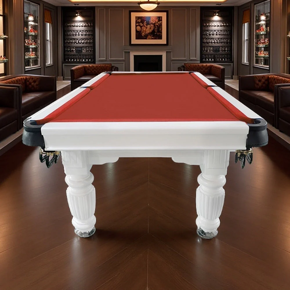 QUESLA 8FT Pool Table 2025 Model - Classic Slate Design Upgraded with Reinforced Legs & Pro Ball Nets - Professional Billiard Table, Solid Timber White Frame - Image 29