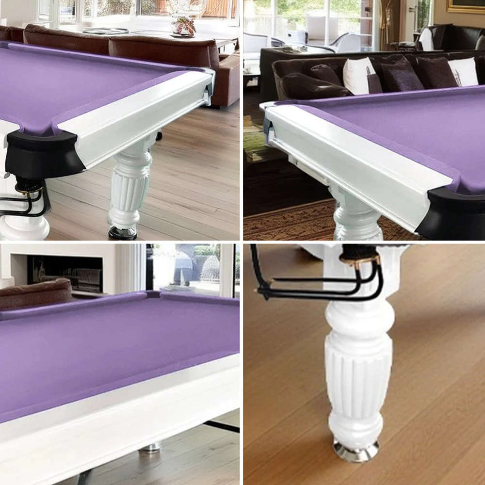 QUESLA 8FT Pool Table 2025 Model - Classic Slate Design Upgraded with Reinforced Legs & Pro Ball Nets - Professional Billiard Table, Solid Timber White Frame - Image 10